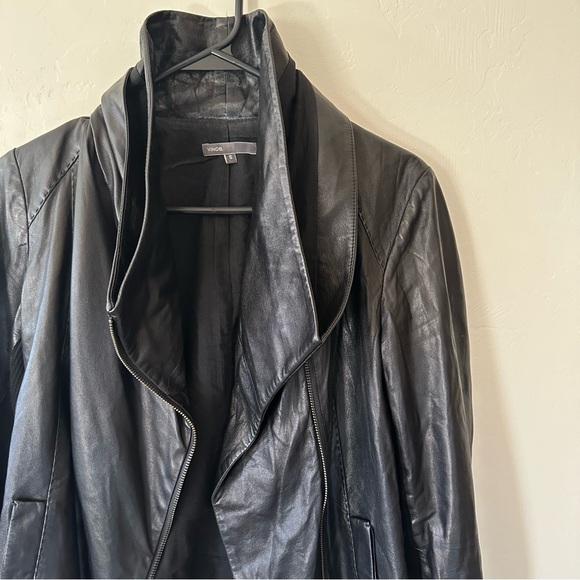 Vince Leather Scuba Moto Jacket - Picture 5 of 15